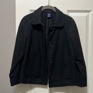 Wool-blend, Black structured black jacket, Size Medium
